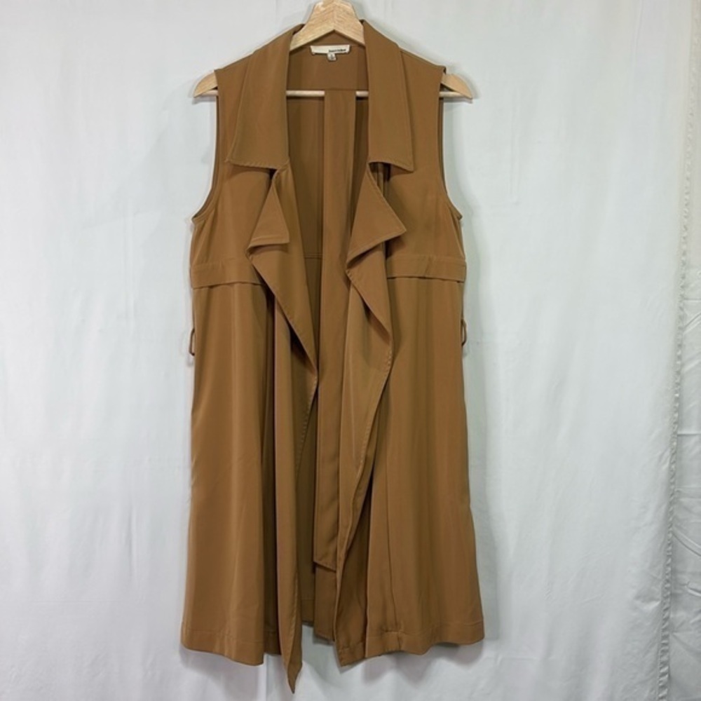 🍡 June and Hudson light brown trenchcoat style vest